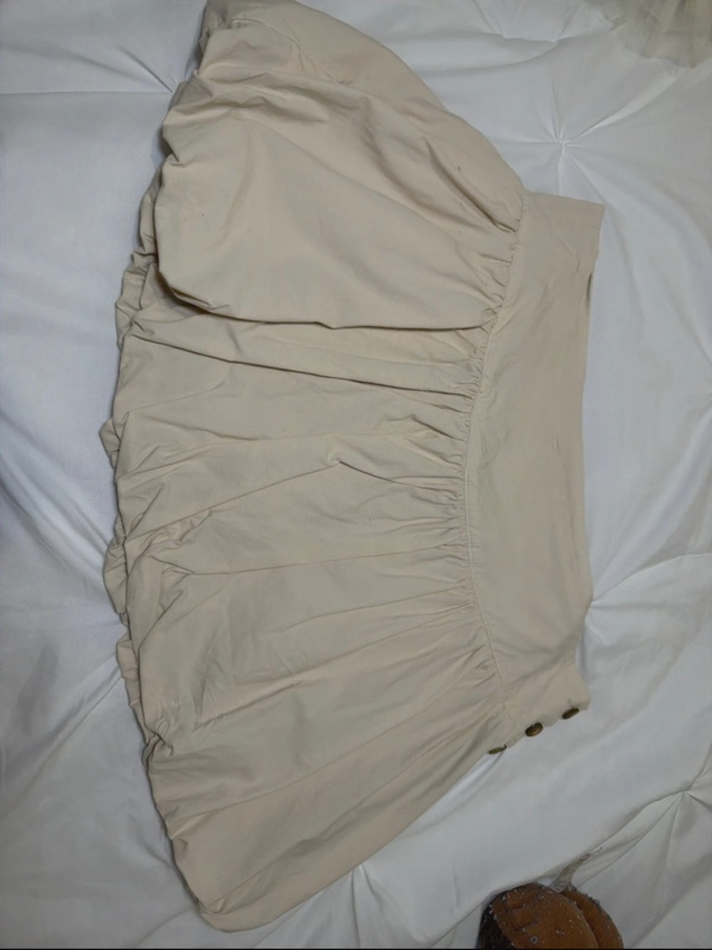 American Eagle Outfitters Cream Bubble Skirt
